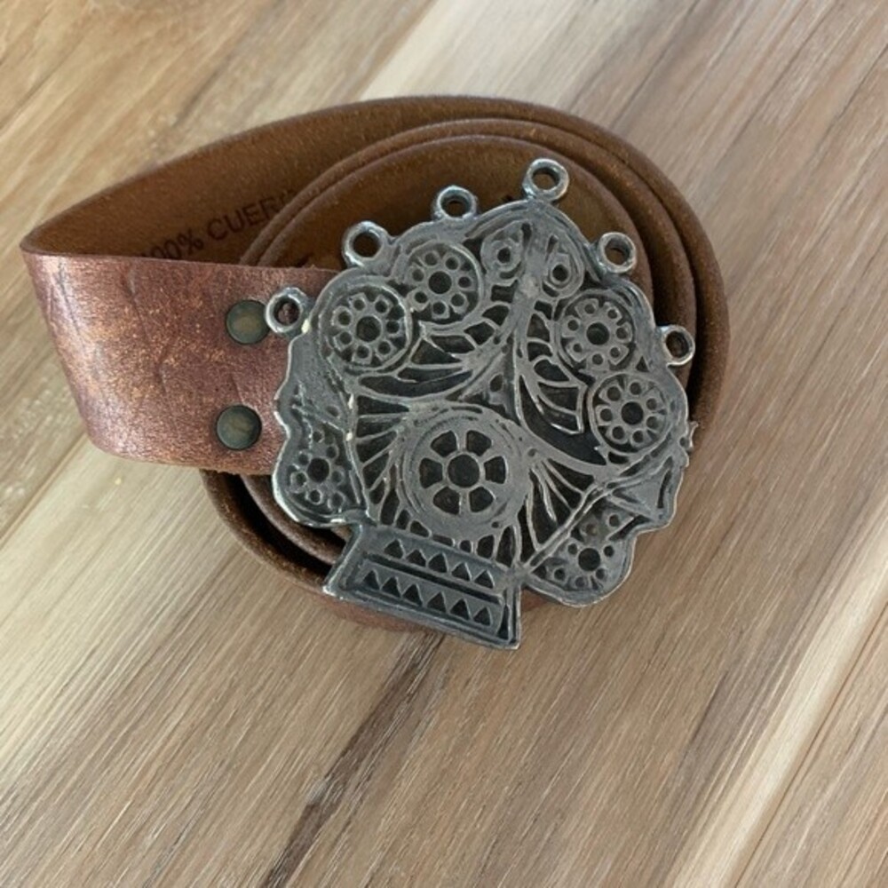 Vintage Soho Belts W/Silver Tree Buckle M